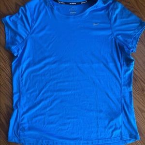 Nike Running Dri Fit Short Sleeve T-Shirt Blue XL